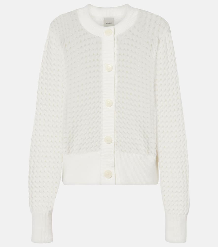 Bettina open-knit cotton-blend cardigan