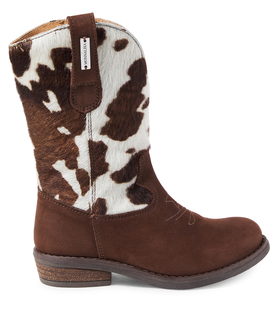  Monnalisa Monnalisa Westernstiefel Aus Kalbshaar Und Veloursleder 