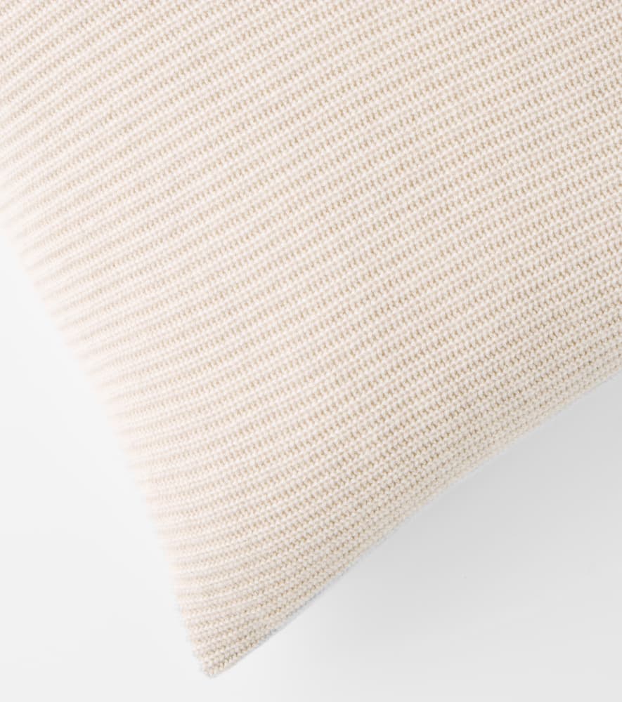 Brunello Cucinelli Ribbed-knit Cashmere Cushion In Sand