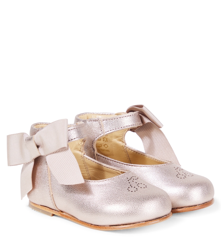 Bonpoint Baby metallic leather ballet flats