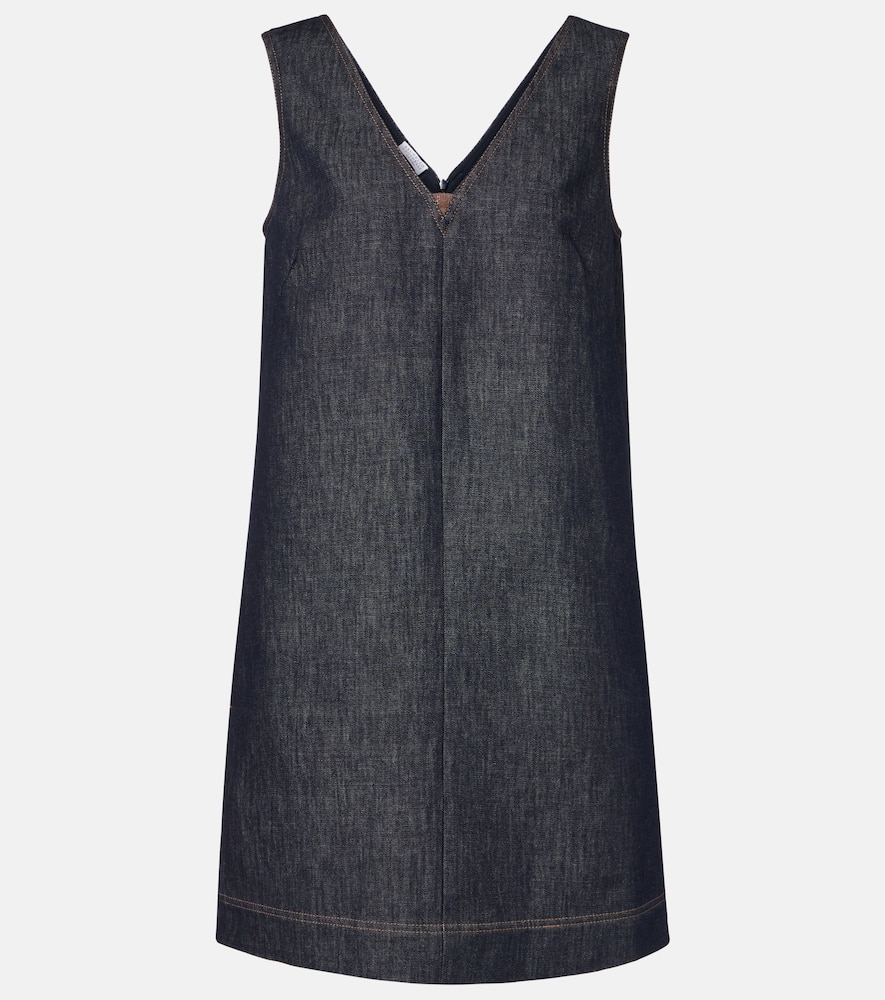 Monili cotton twill minidress