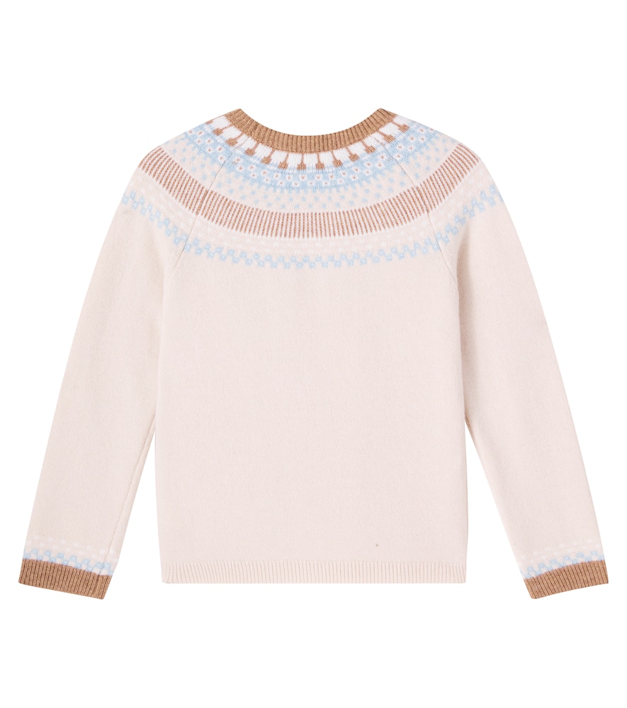 Tartine Et Chocolat Wool Jacquard Sweater In Pink