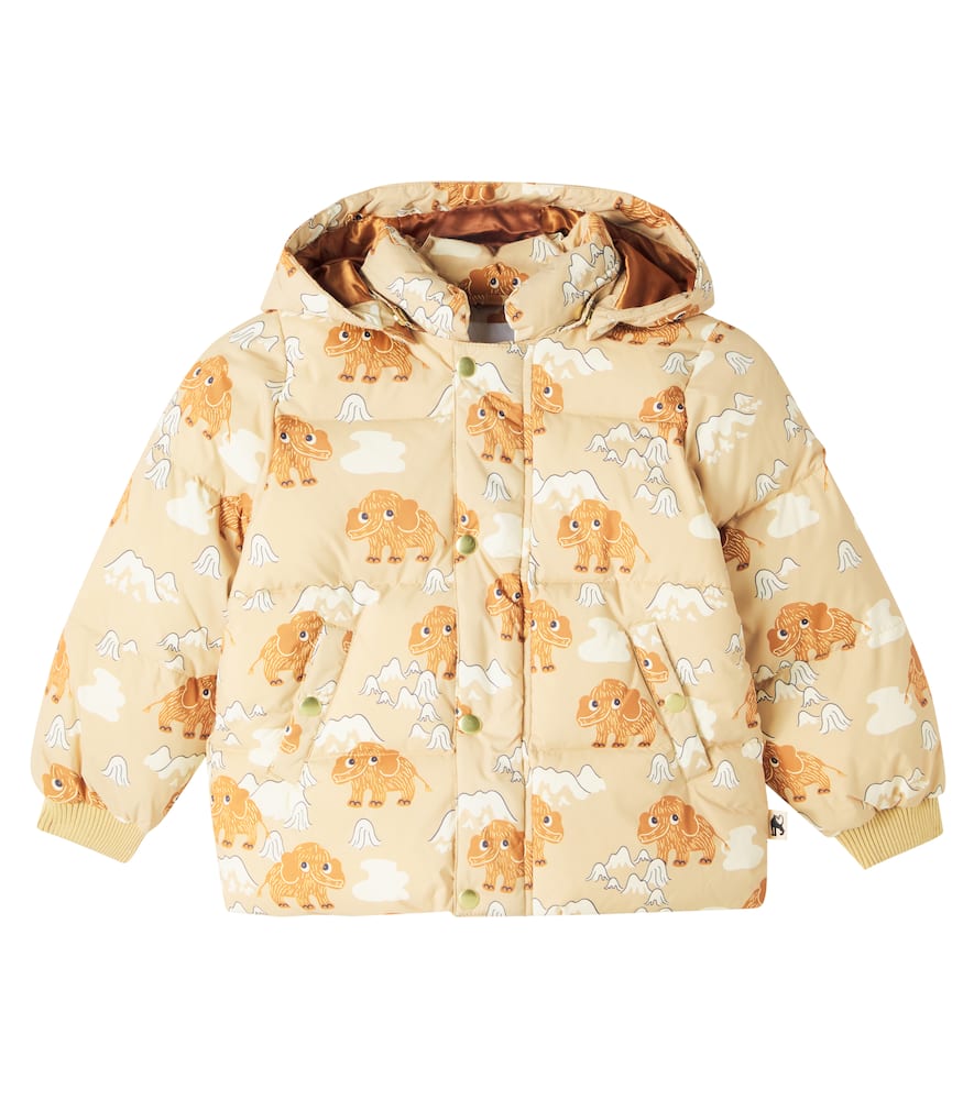 Mini Rodini Kids' Mammoths Puffer Jacket In Brown