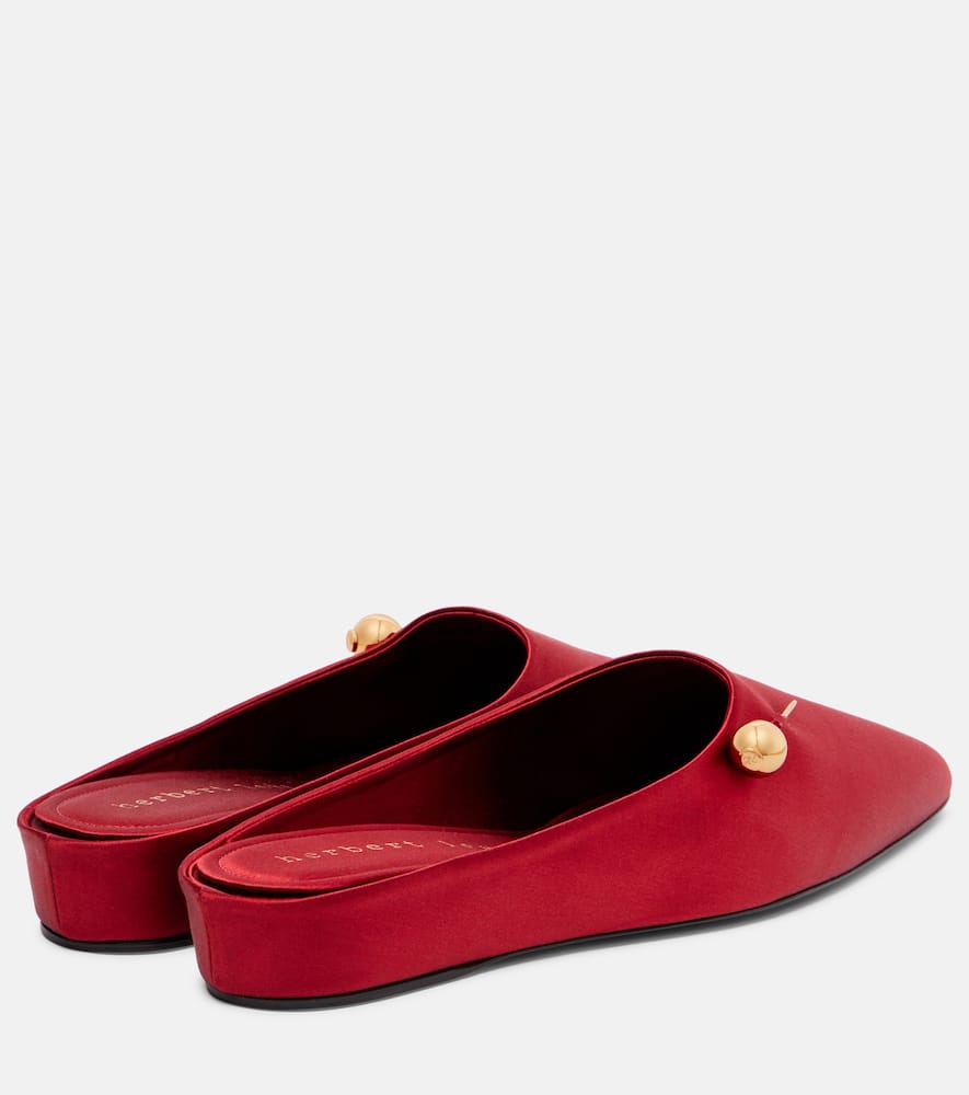 Herbert Levine Sleep On It 30 Satin Mules In Red