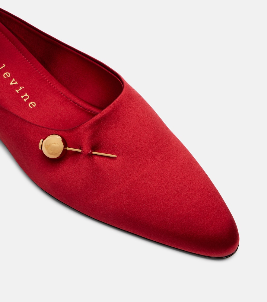 Herbert Levine Sleep On It 30 Satin Mules In Red