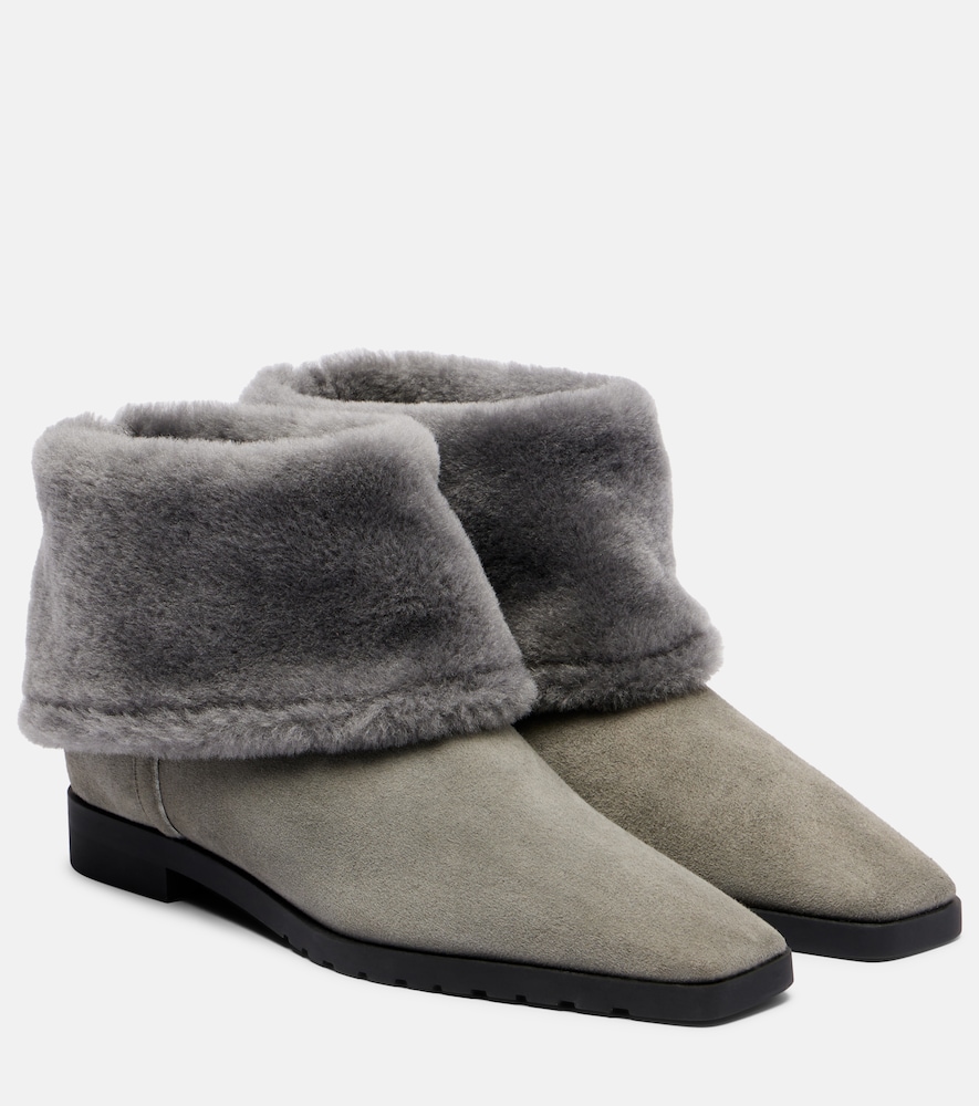 Toteme Stivaletti in suede e shearling