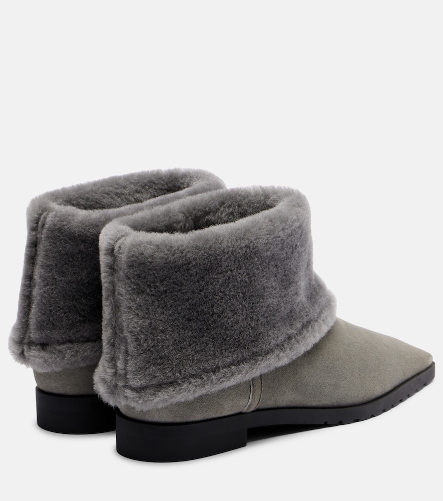  Toteme Toteme Ankle Boots Aus Veloursleder Und Shearling 
