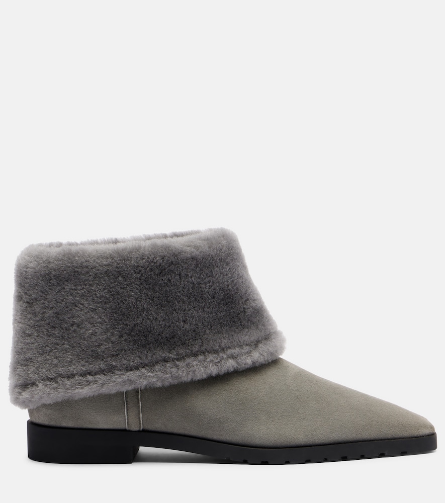  Toteme Toteme Ankle Boots Aus Veloursleder Und Shearling 