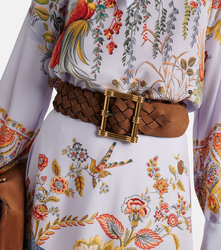 Etro Braided reversible suede belt