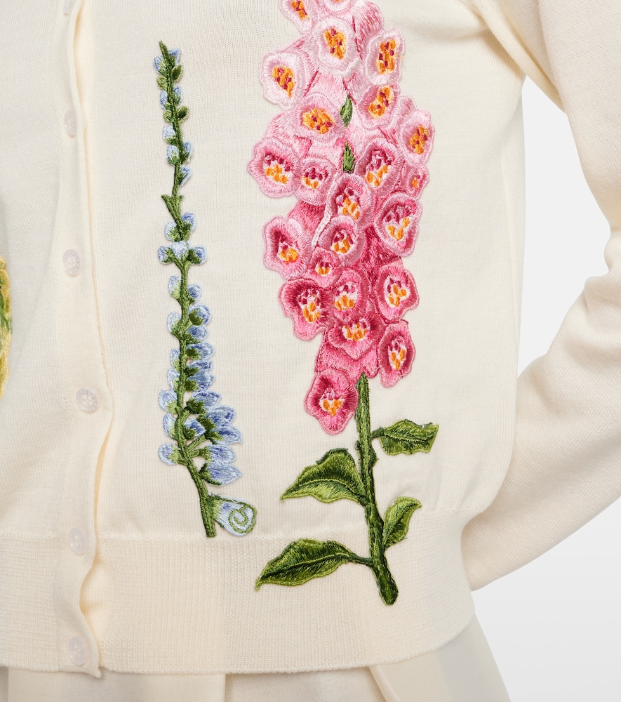  Oscar De La Renta Oscar De La Renta Cardigan Foxgloves Aus Schurwolle 
