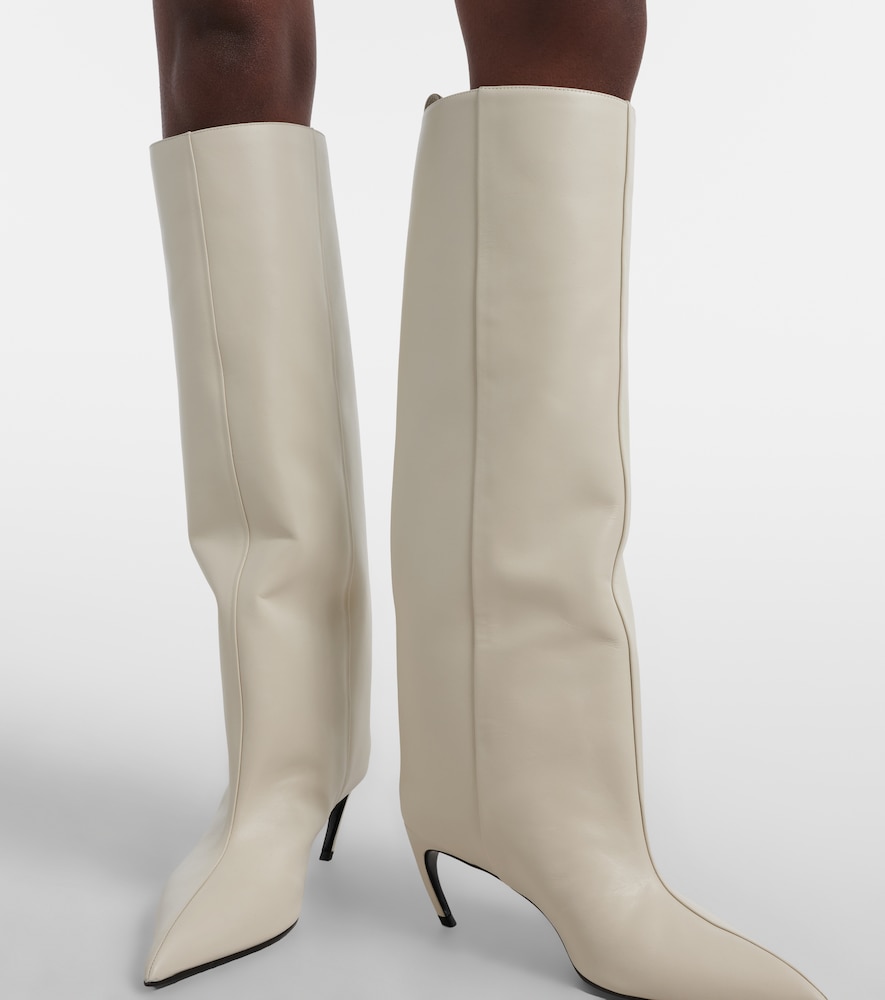 The Attico Lea 65 leather knee-high boots