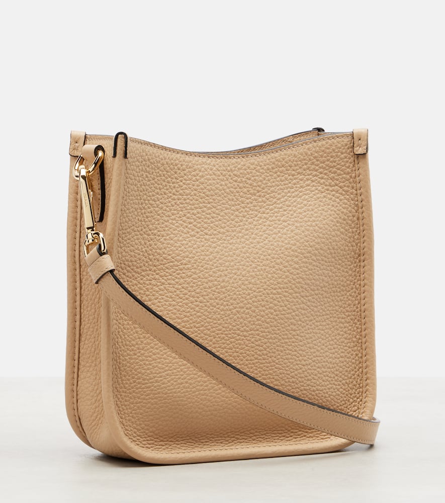 Prada Mini Leather Shoulder Bag In Sand