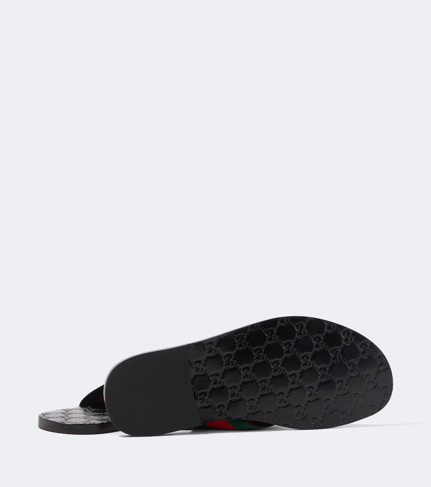 Riviera GG Leather Thong Sandals