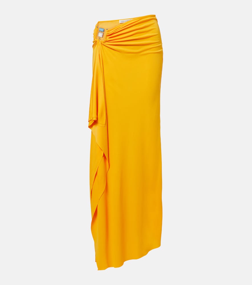 Christopher Esber Embellished gathered jersey maxi skirt