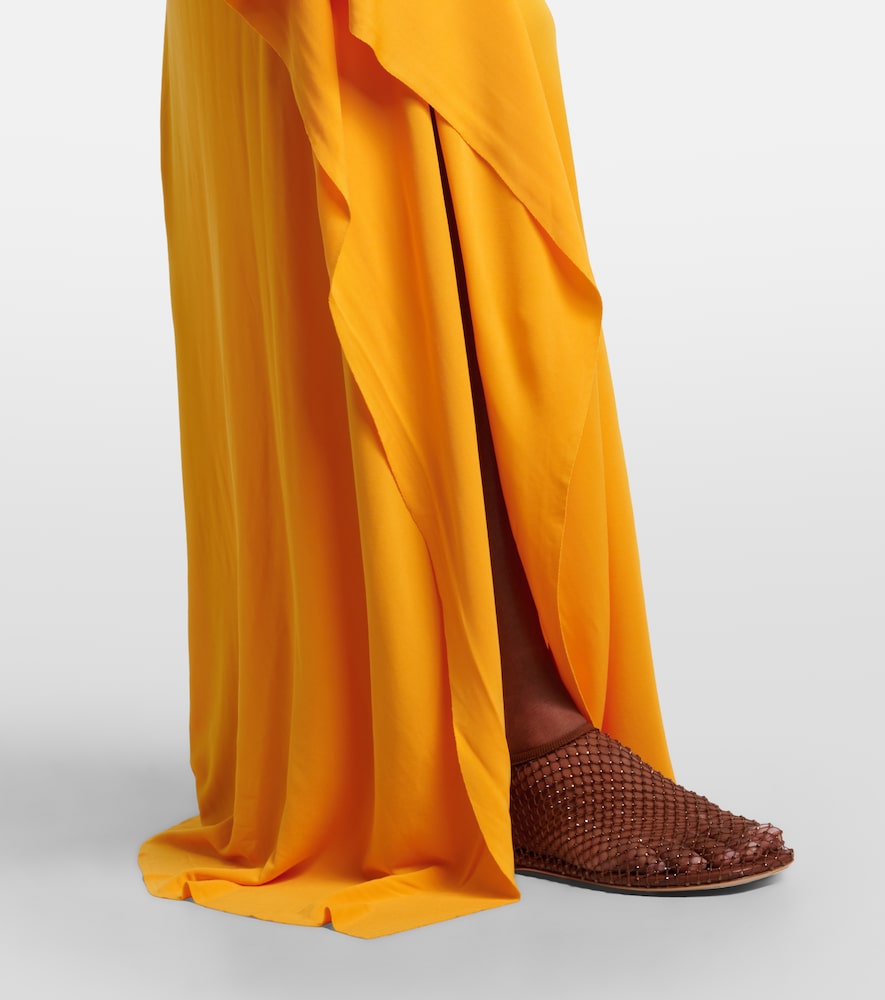  Christopher Esber Christopher Esber Embellished Gathered Jersey Maxi Skirt 