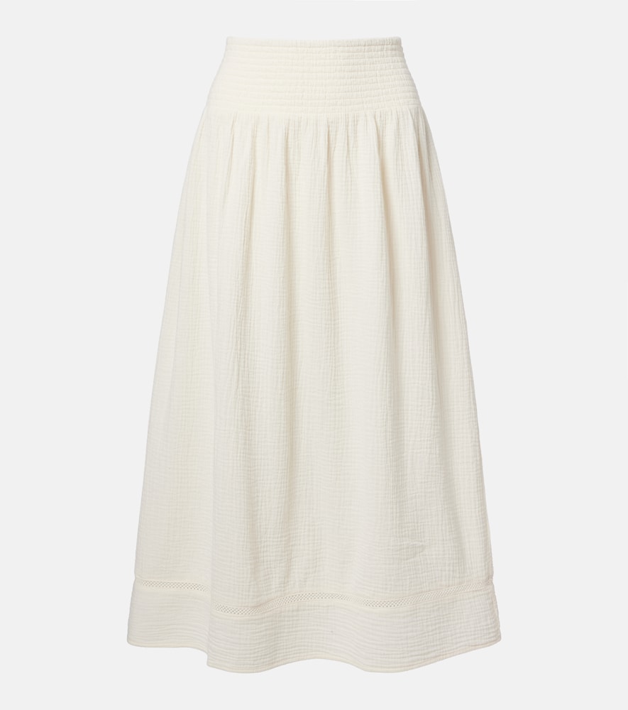 Velvet Mazie cotton gauze midi skirt