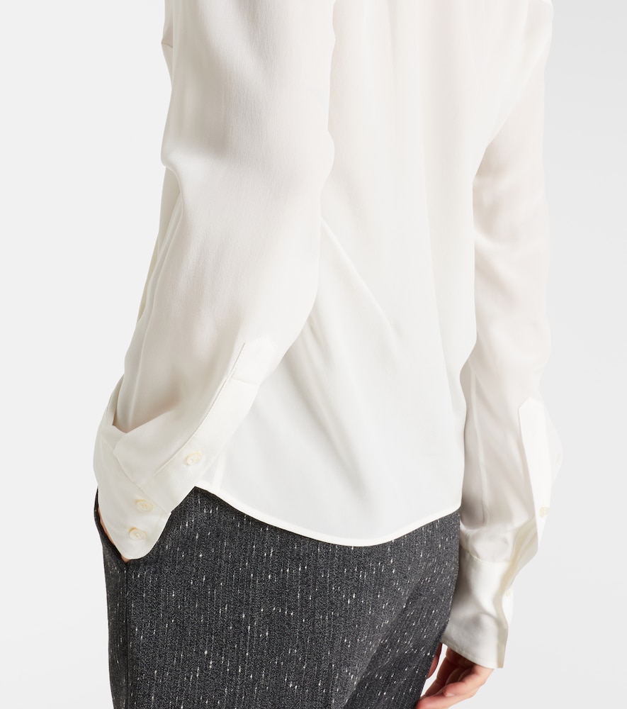  Mcqueen Mcqueen Tie-neck Crãªpe De Chine Blouse 
