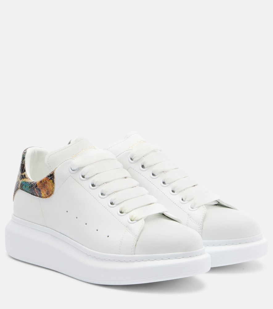 Mcqueen Women's White Oversized Leather Sneakers UK Size 3.5 - Mytheresa