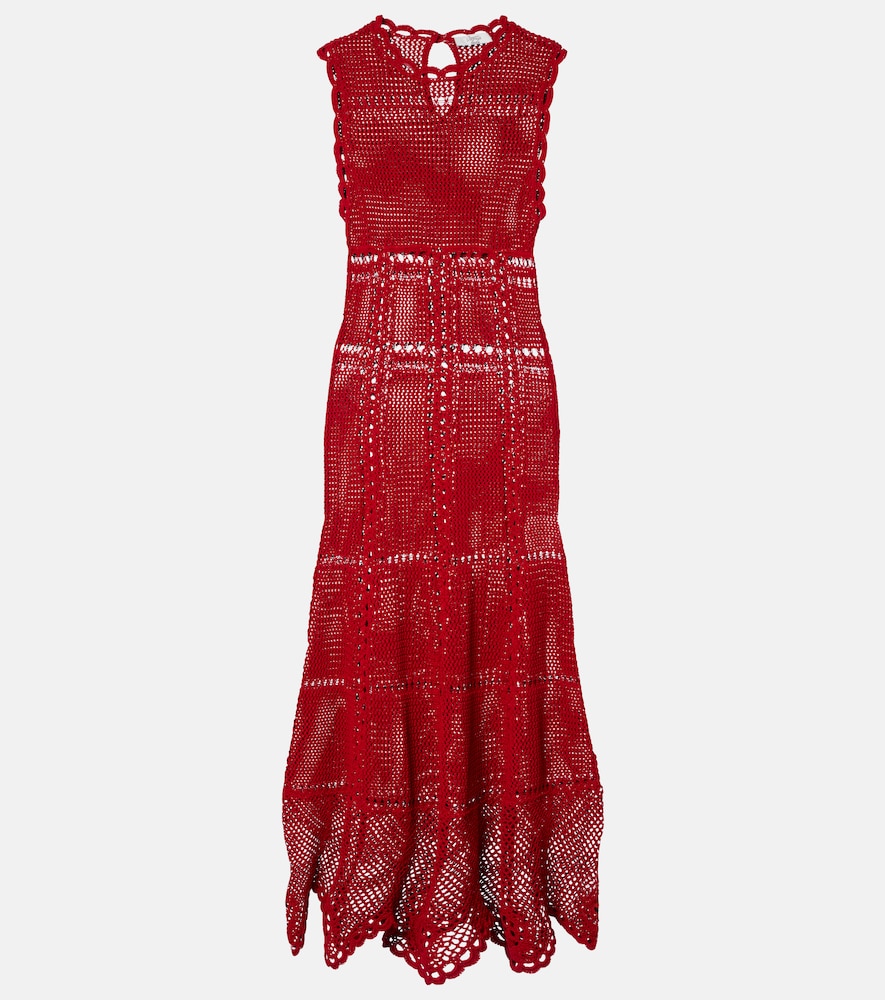 Erdem Cotton crochet midi dress