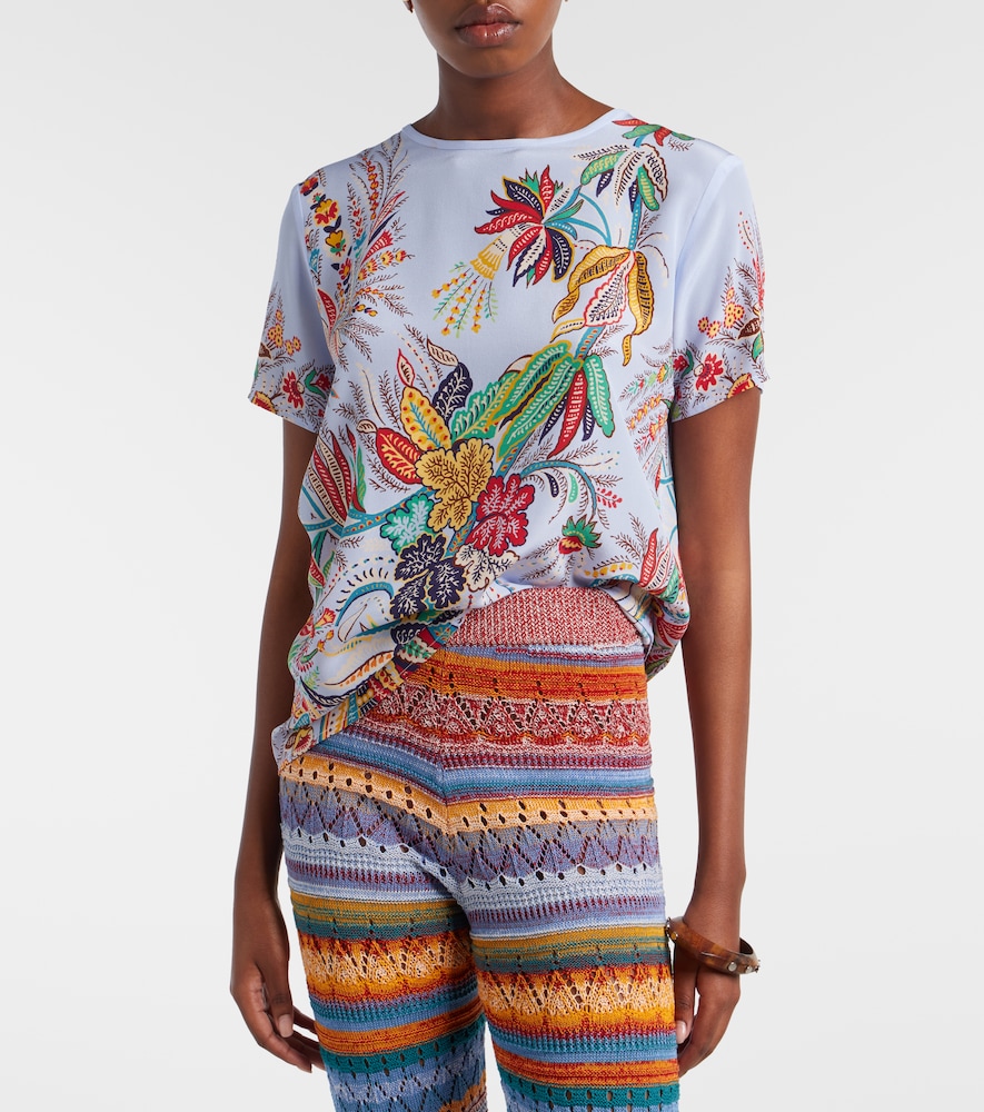 Etro Paisley silk crêpe de chine top