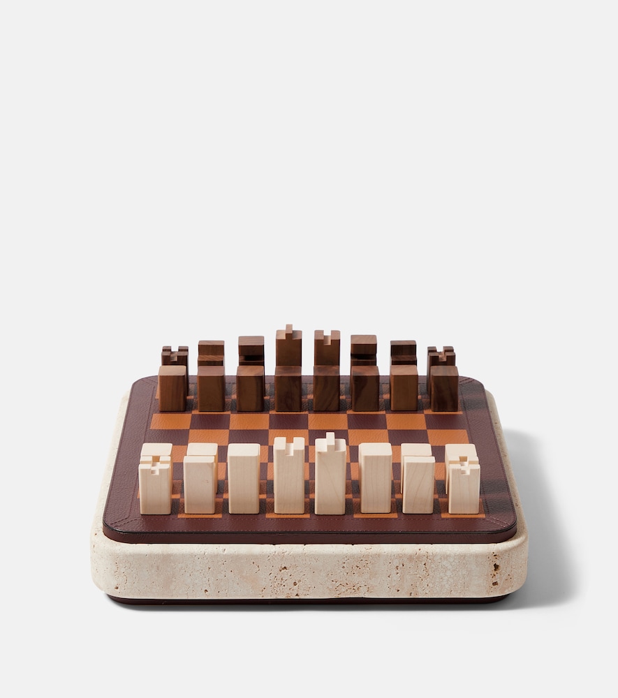 Giobagnara Unisex Brown Rodi Leather, Marble, And Wooden Chess Set - Mytheresa