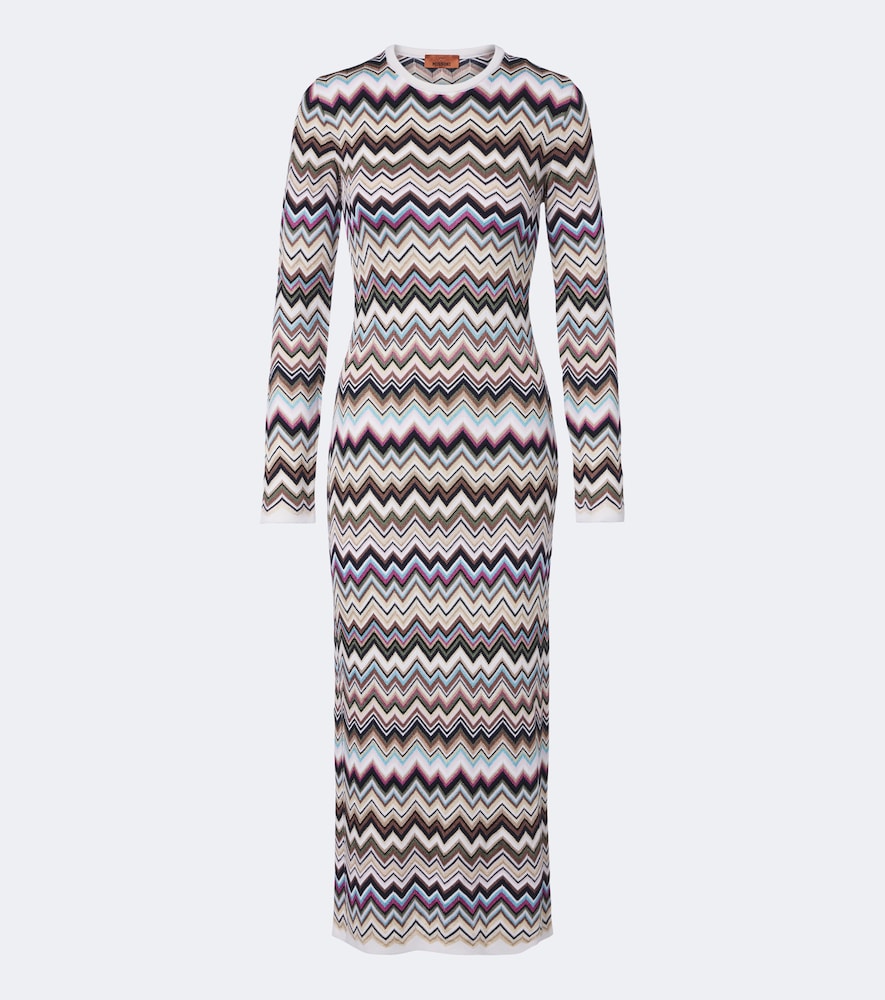 Missoni Robe midi Zigzag en laine mélangée