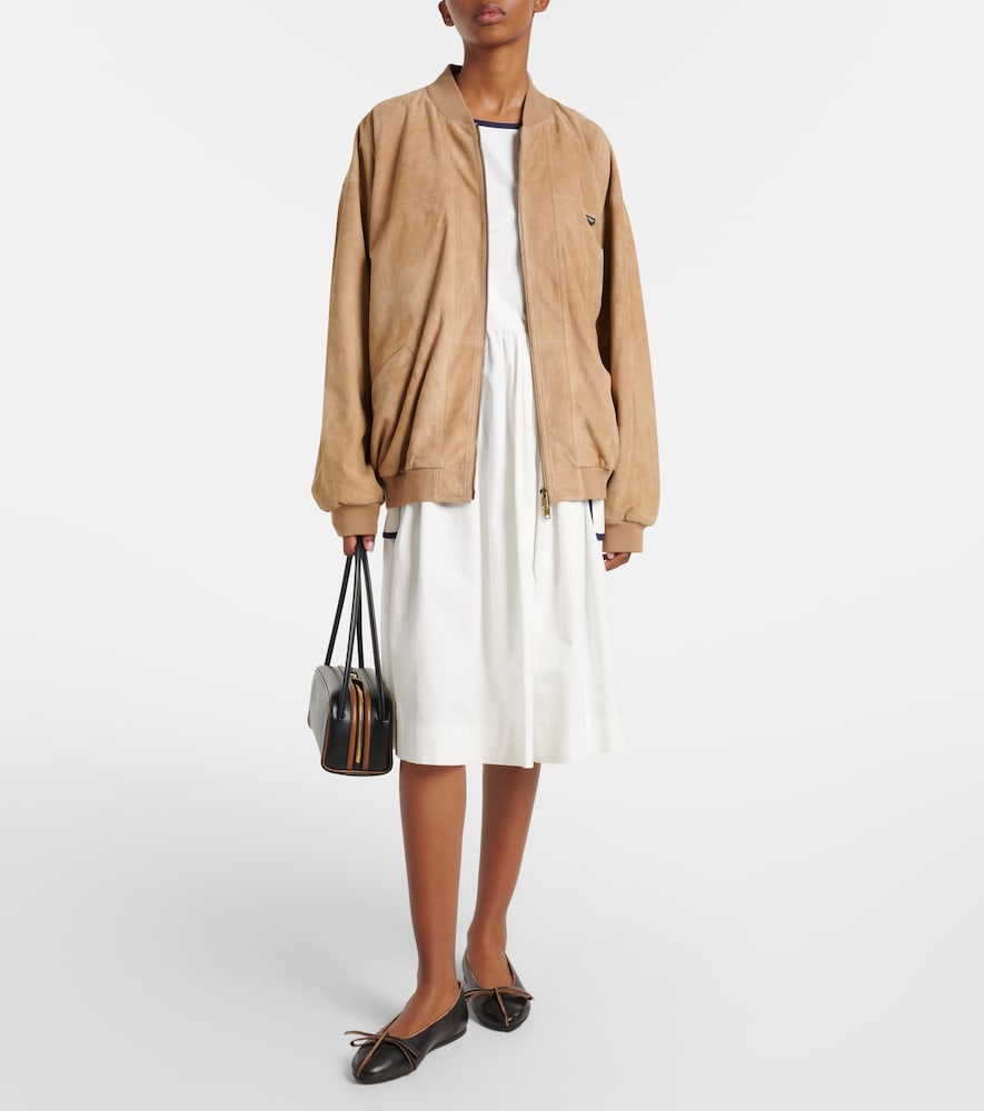 Prada Prada Bomberjacke Aus Veloursleder 
