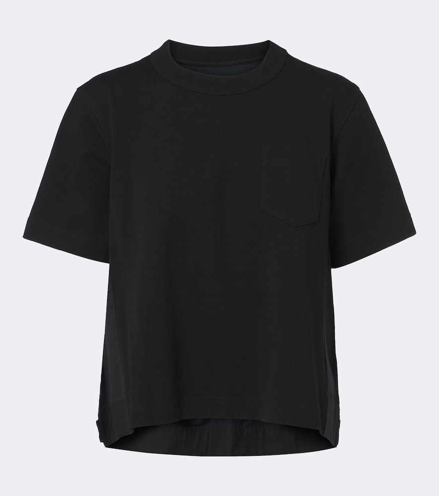 T-Shirt aus Baumwoll-Jersey und Denim