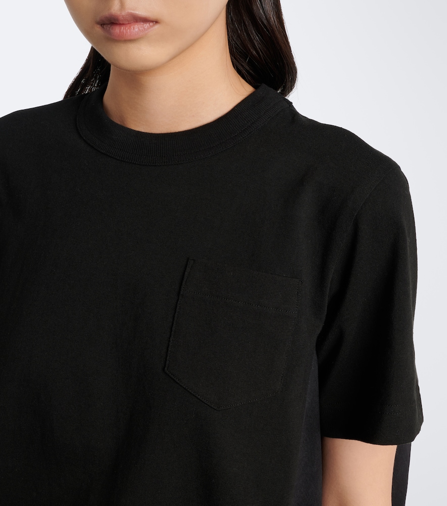 Cotton Jersey And Denim T-Shirt