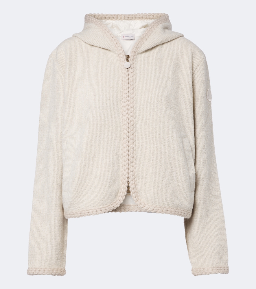 MONCLER Moncler Hooded waffle-knit cardigan