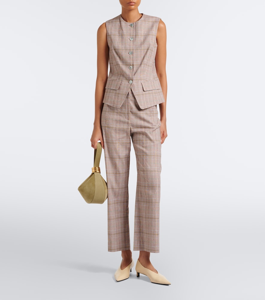 Lois Plaid Cotton And Linen-Blend Vest