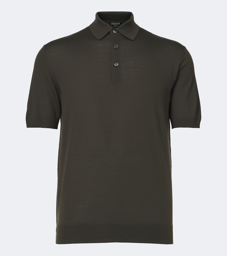 Poloshirt aus Woll-Piqué