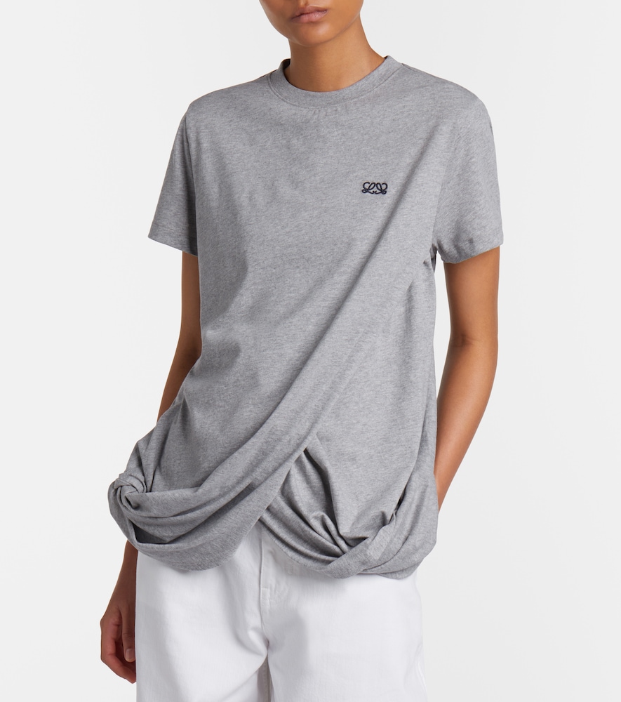  Loewe Loewe Camiseta Double L De Algodón Drapeada 