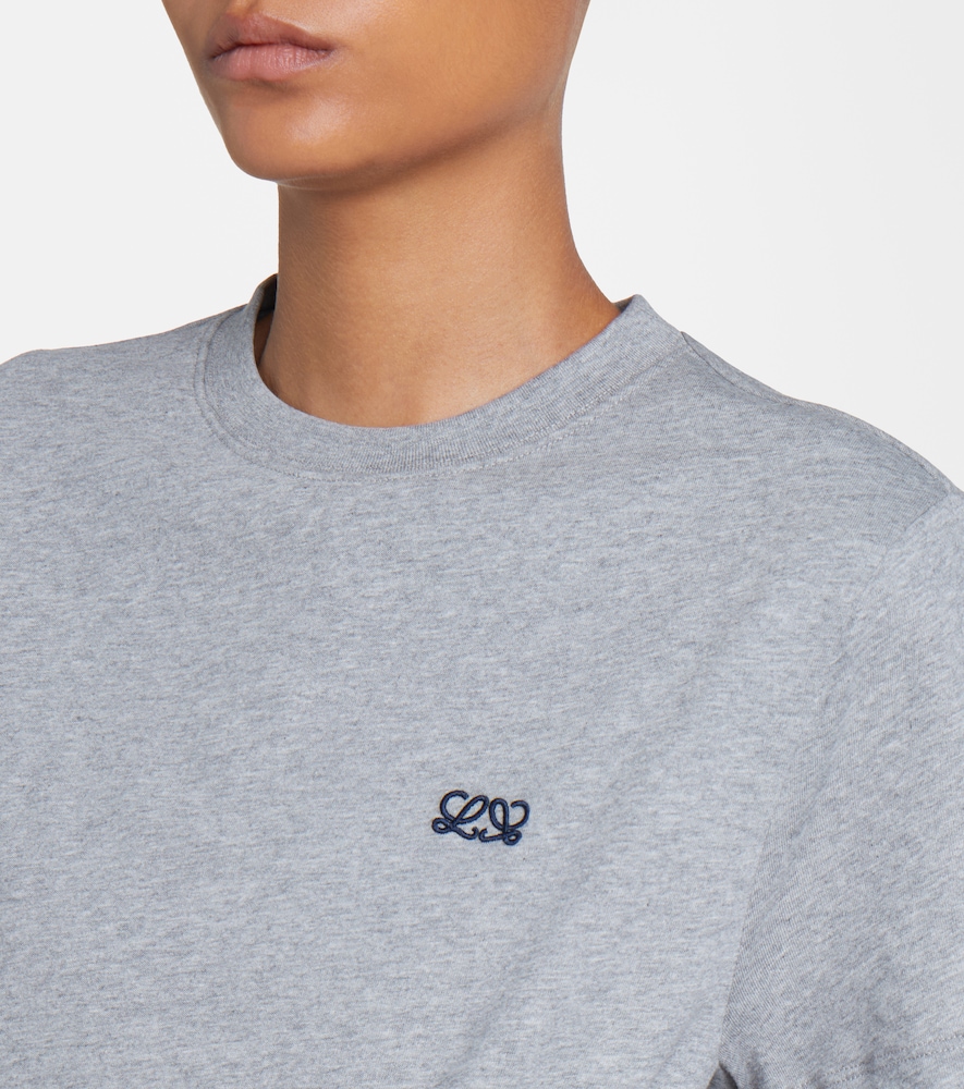  Loewe Loewe Camiseta Double L De Algodón Drapeada 
