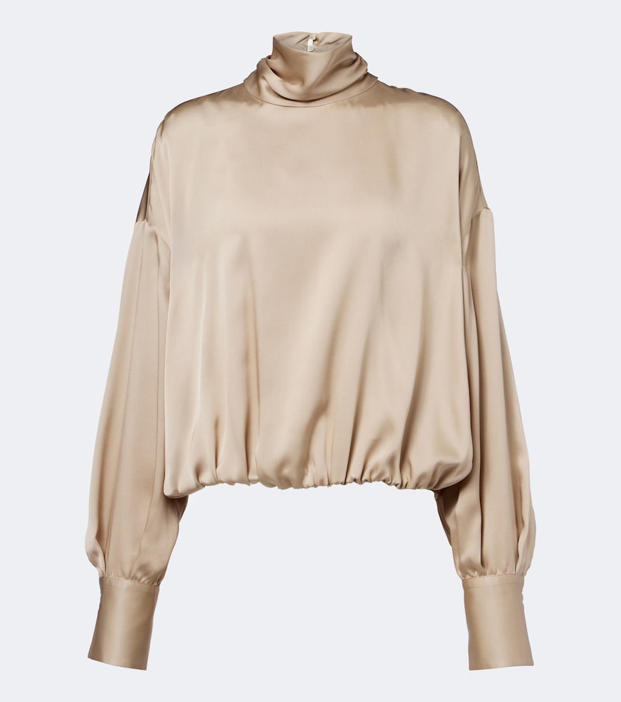 Bluse aus Seidensatin