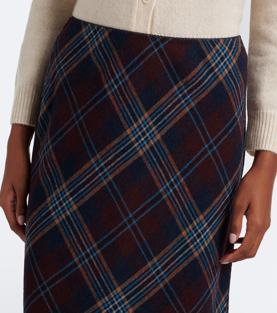 Dôen Elowette Fringed Plaid Midi