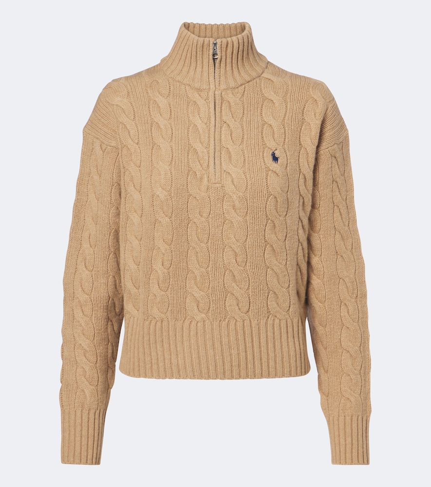 Pullover in lana e cashmere a trecce