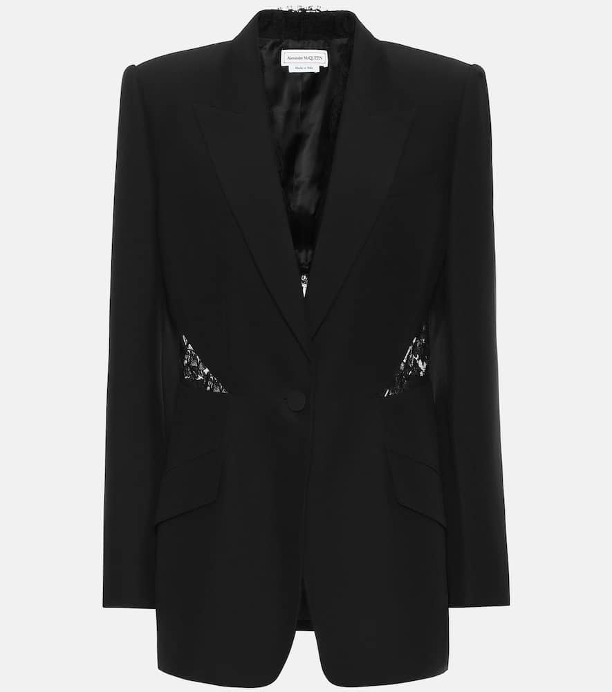 ALEXANDER MCQUEEN Embellished single-breasted blazer,P00436689