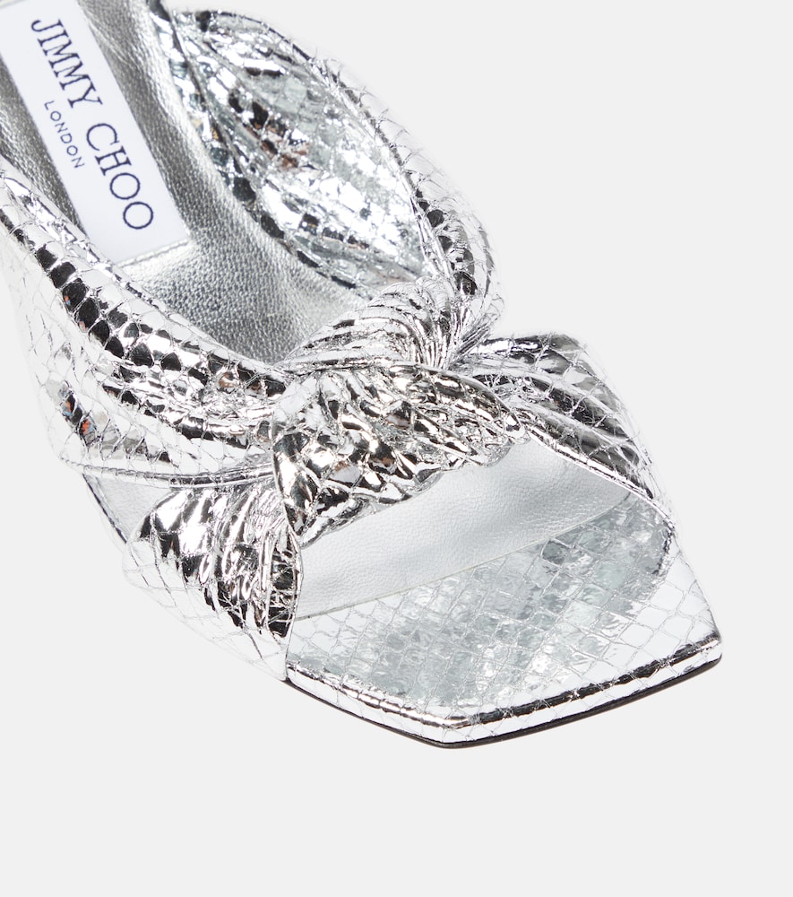  Jimmy Choo Jimmy Choo Avenue 50 Snake-effect Leather Mules 