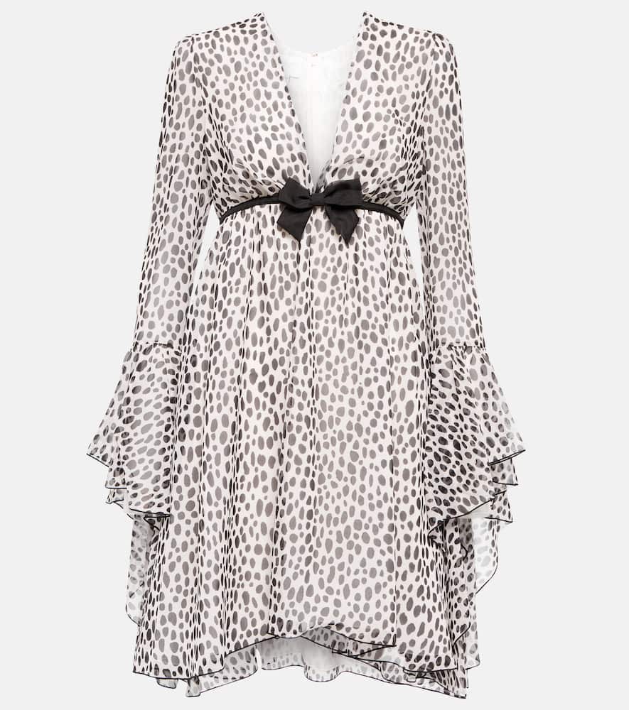 Giambattista Valli Leopard-print silk minidress