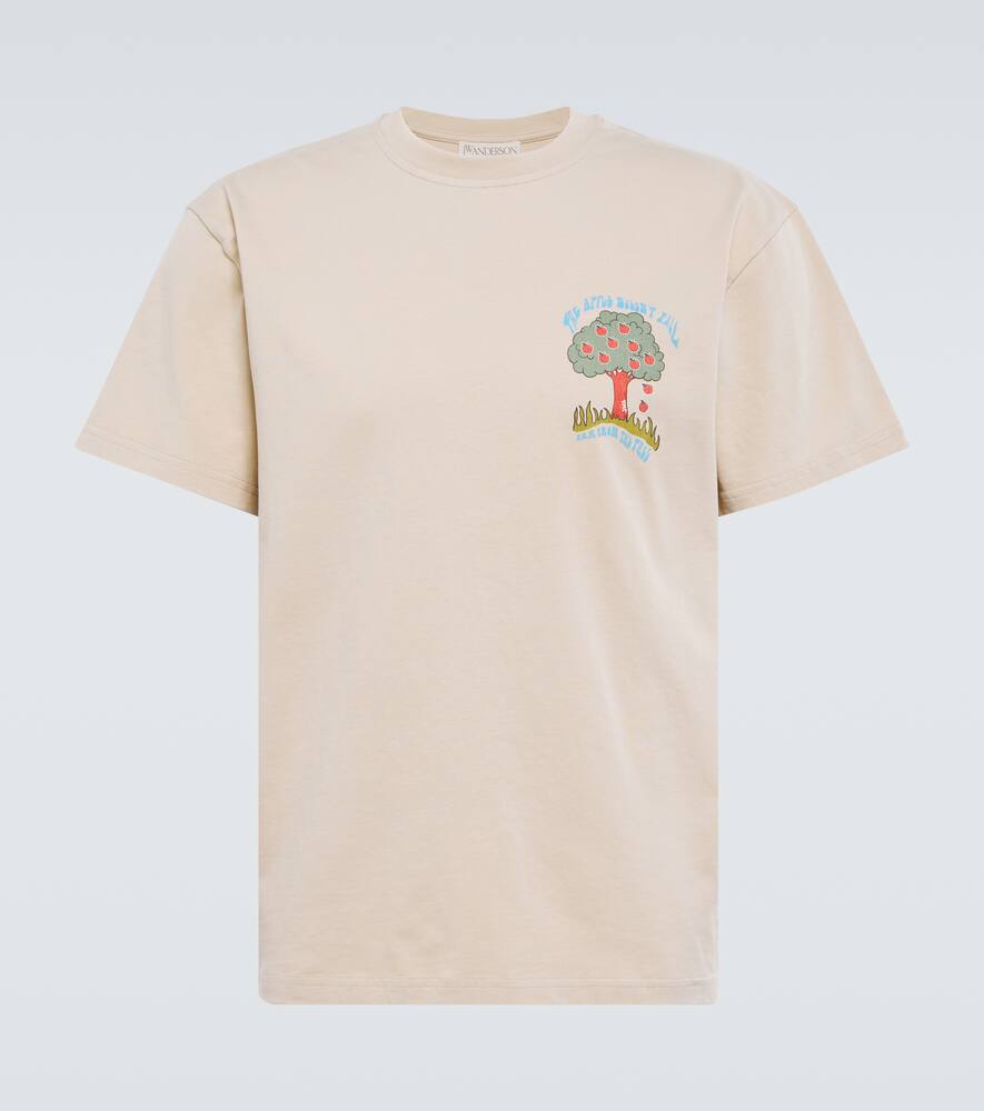 Jw Anderson Man T-shirt Ivory Size L Organic Cotton In Beige