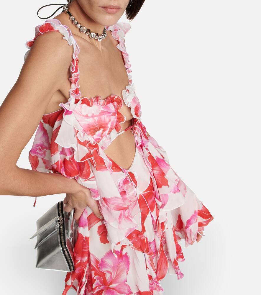 The Attico Glory floral georgette minidress Smart Closet
