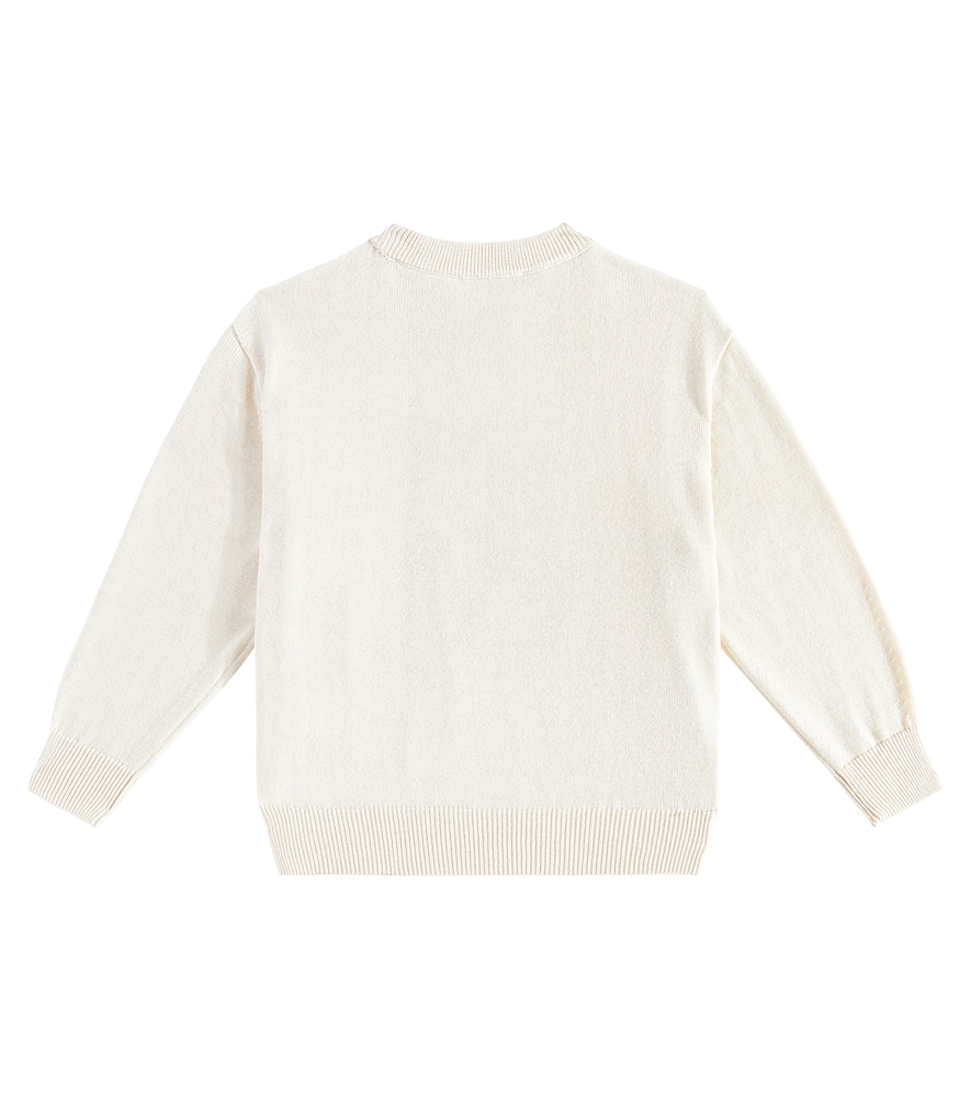 Bonpoint Anumati Pointelle Wool And Cotton Sweater In White
