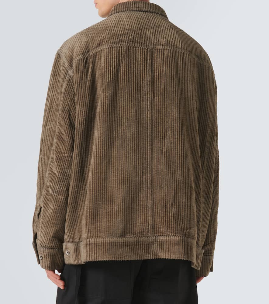 Rick Owens Drkshdw Jumbo Corduroy Oversized Cotton Jacket In Brown