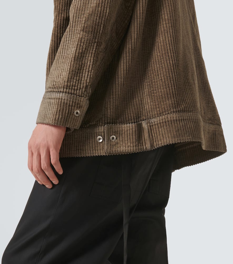 Rick Owens Drkshdw Jumbo Corduroy Oversized Cotton Jacket In Brown