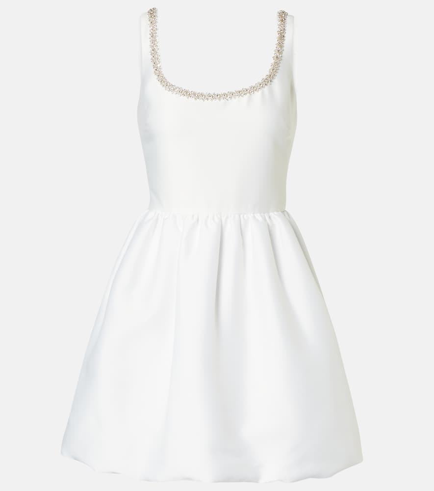 Self-Portrait Crystal-embellished taffetta minidress