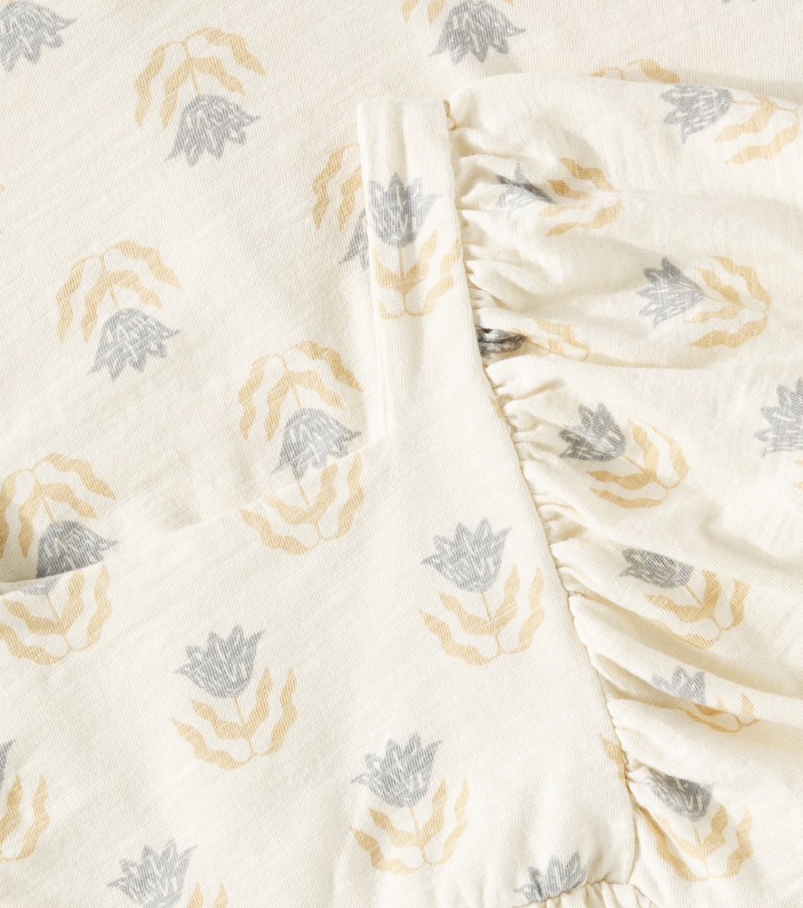  Rylee + Cru Rylee + Cru Brea Puff-sleeve Floral Cotton Dress 