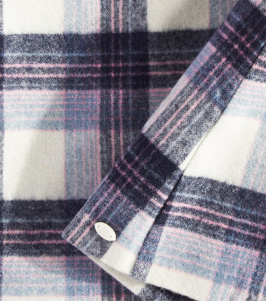 Tartine Et Chocolat Baby Checked Wool-blend Dress In Blue