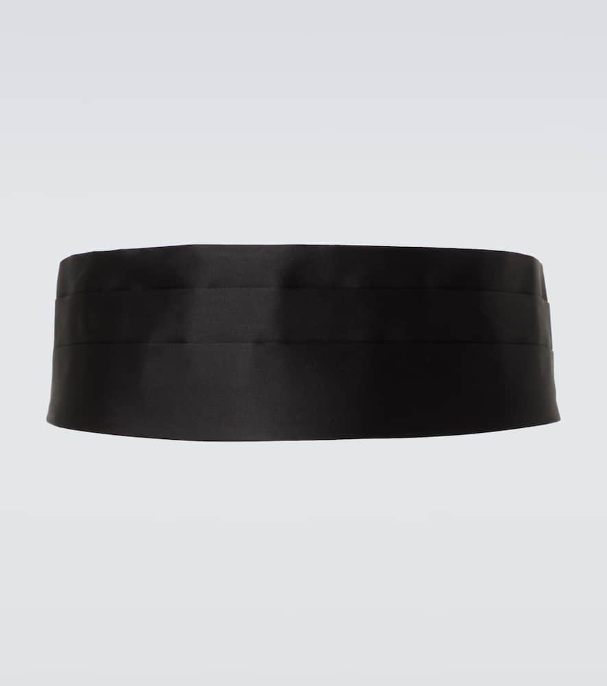 Giorgio Armani Silk Cummerbund In Black