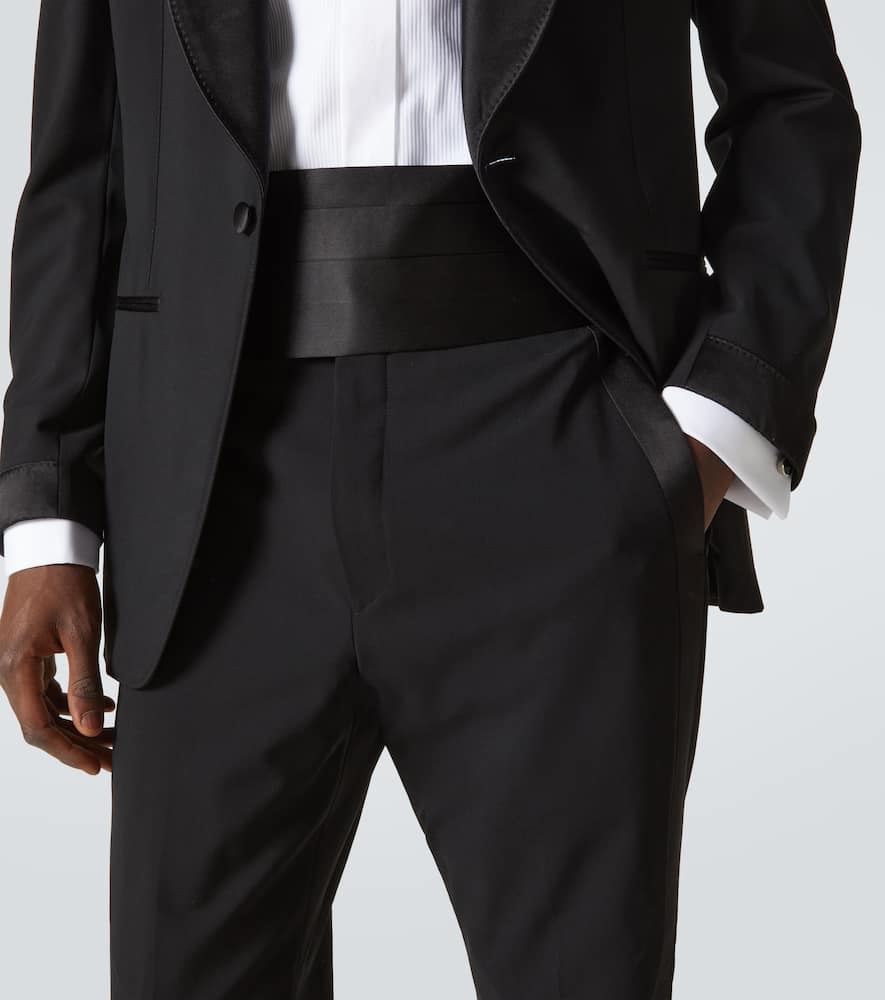 Giorgio Armani Silk Cummerbund In Black